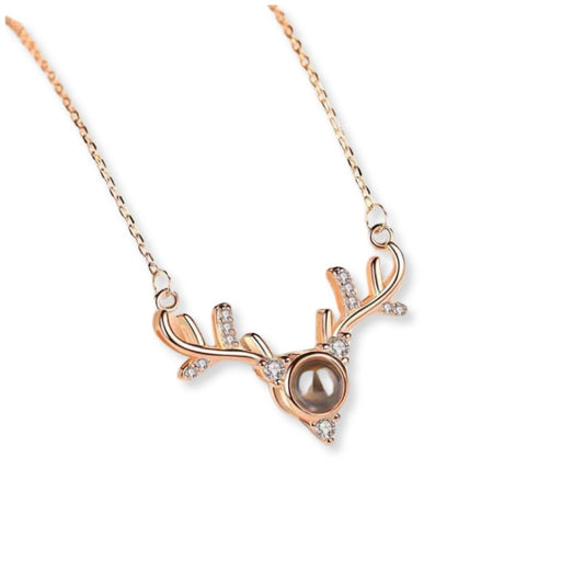 Deer Spectacle Necklace - A Whimsical Nature-Inspired Accessory